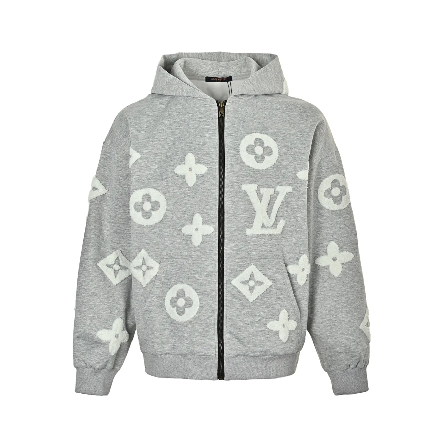 Louis Vuitton/Louis Vuitton towel logo zipper hooded sweatshirt jacket